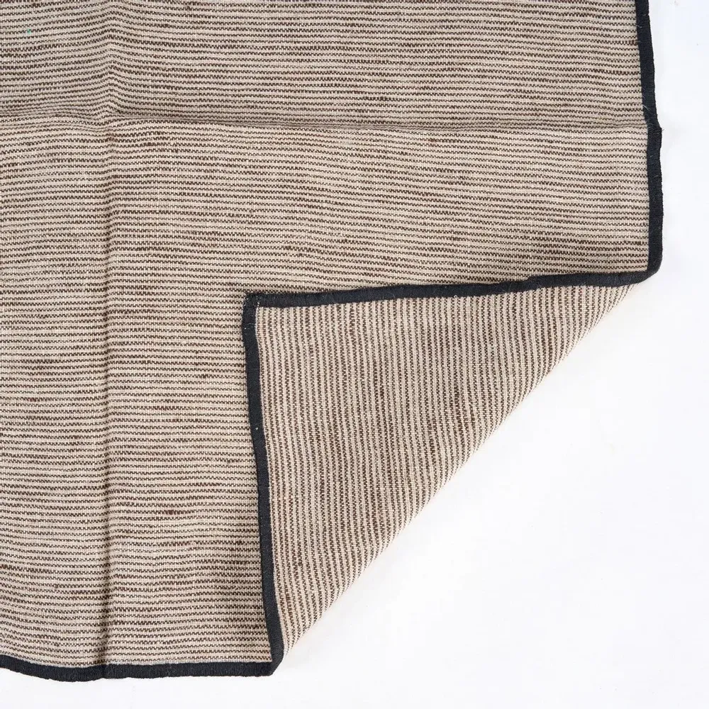 Napkins - The Code Linen Napkin - Natural Black - 45x45 - BAZAR BIZAR LIVING