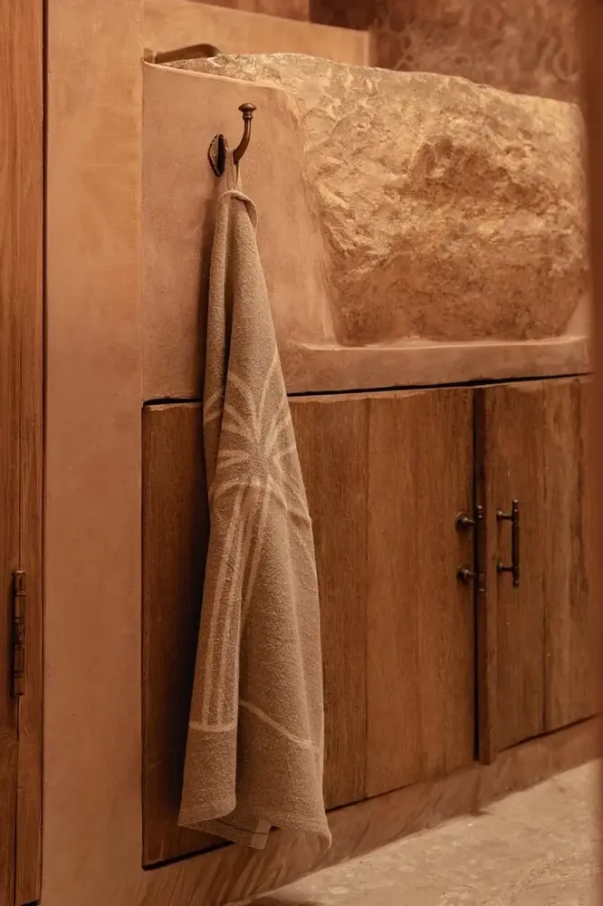 Torchons - Le Torchons Linen Palm Tree - Blanc Naturel - 50x70 - BAZAR BIZAR LIVING