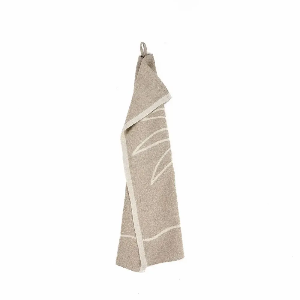 Torchons - Le Torchons Linen Palm Tree - Blanc Naturel - 50x70 - BAZAR BIZAR LIVING