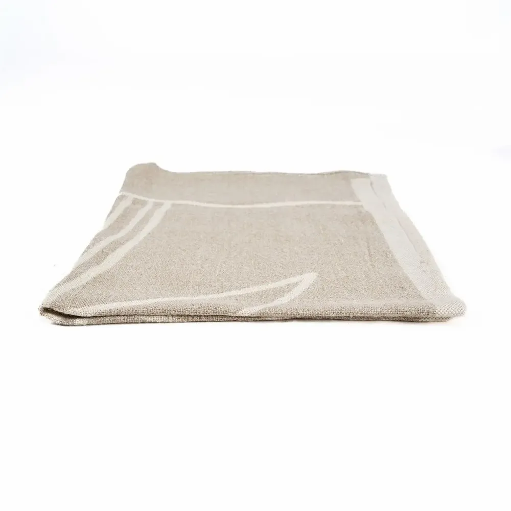 Torchons - Le Torchons Linen Palm Tree - Blanc Naturel - 50x70 - BAZAR BIZAR LIVING