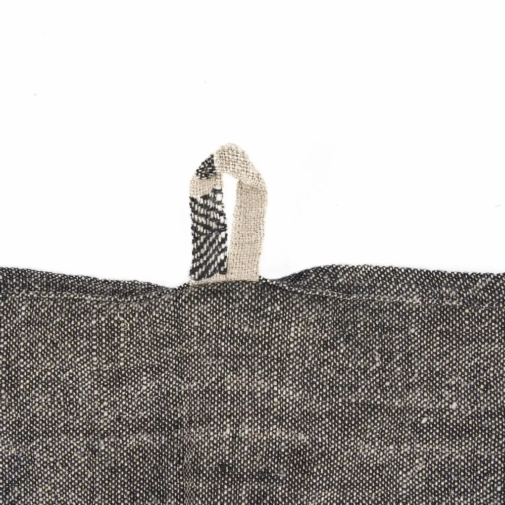 Dish towels - The Linen Smudge Kitchen Towel - Natural Black - 50x70 - BAZAR BIZAR LIVING