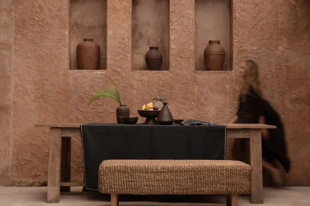 Table cloths - The Tuscany Tablecloth - Black Natural - 150x250 - BAZAR BIZAR LIVING