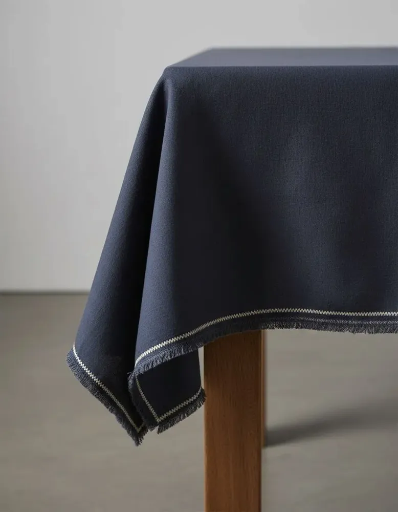 Table cloths - The Tuscany Tablecloth - Black Natural - 150x300 - BAZAR BIZAR LIVING