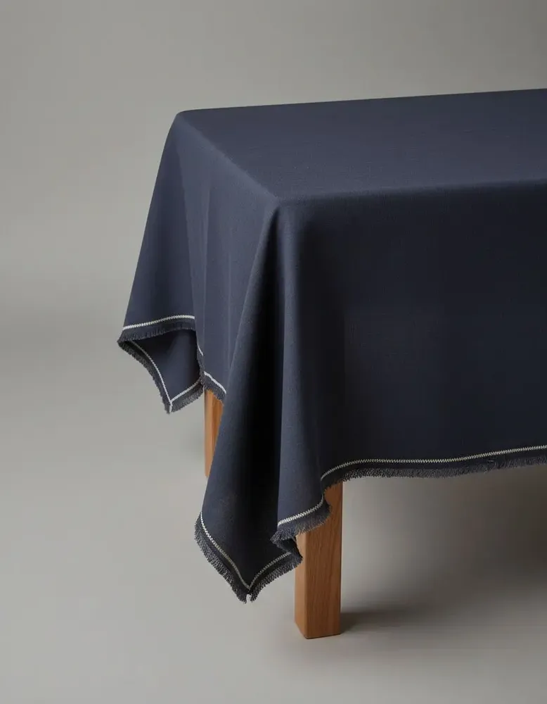 Table cloths - The Tuscany Tablecloth - Black Natural - 150x300 - BAZAR BIZAR LIVING
