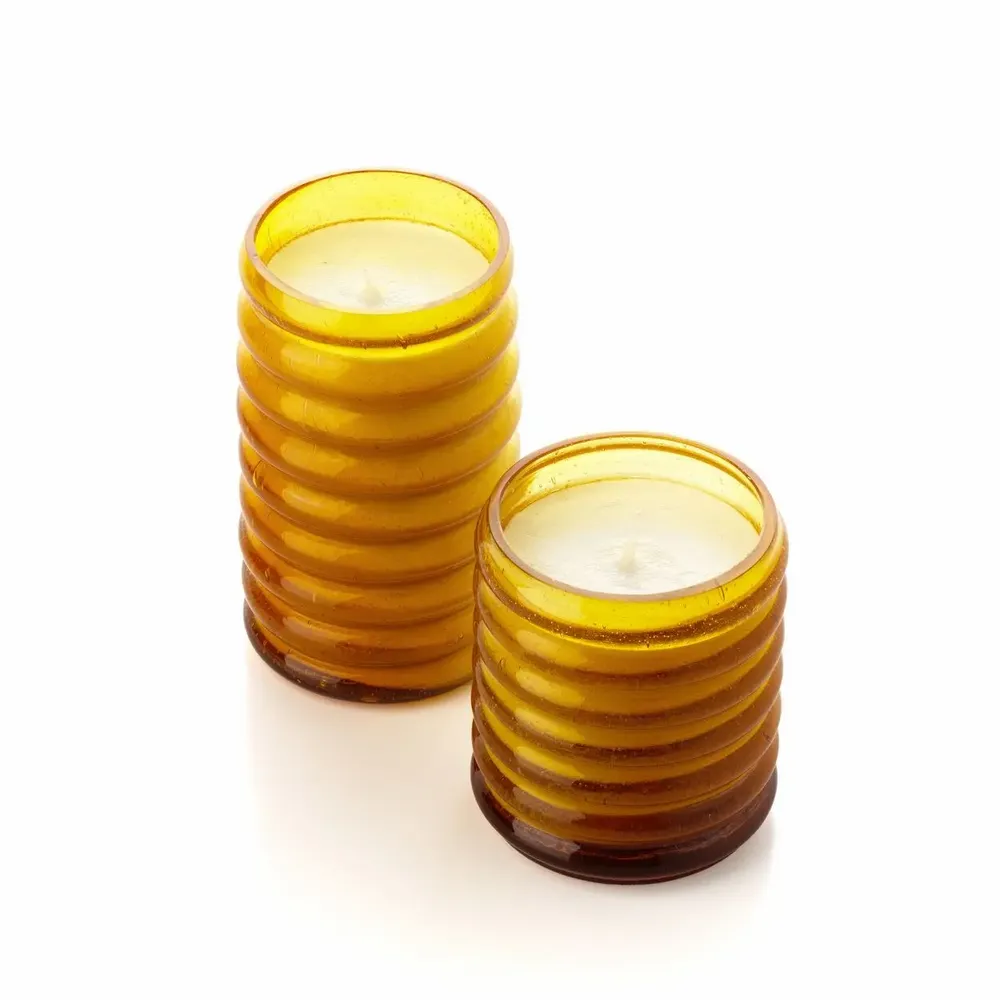 Candlesticks and candle holders - The Golden Hive Candle Jar - Honey - Tall - BAZAR BIZAR LIVING