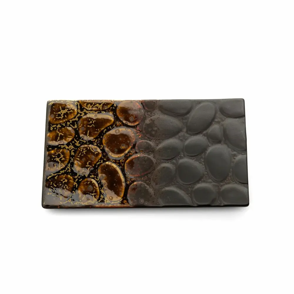 Everyday plates - The Merapi Rectangular Plate - Brown - BAZAR BIZAR LIVING