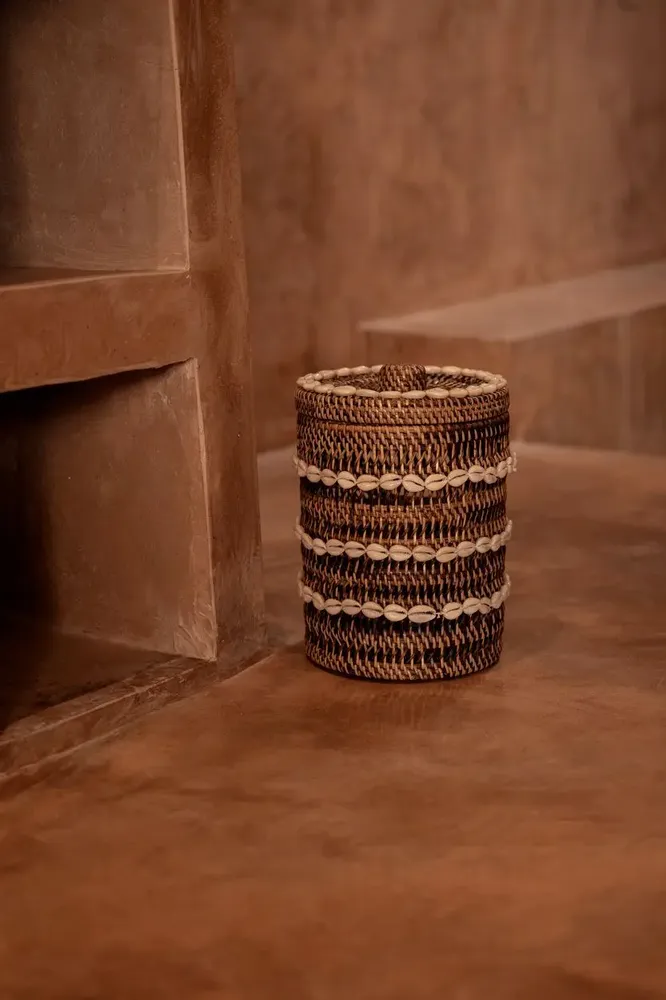 Storage boxes - The Shell Storage Bin - Natural Brown - BAZAR BIZAR LIVING