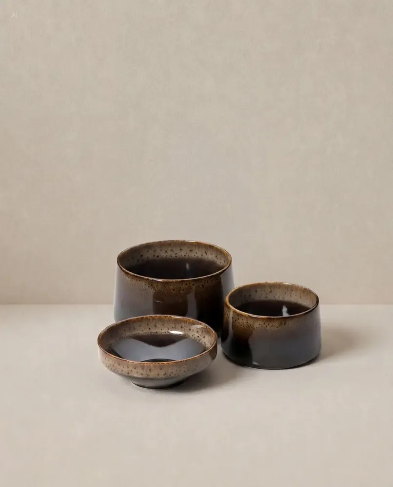 Bowls - The Kyoto Bowl - Dark Brown Mud - L - BAZAR BIZAR LIVING