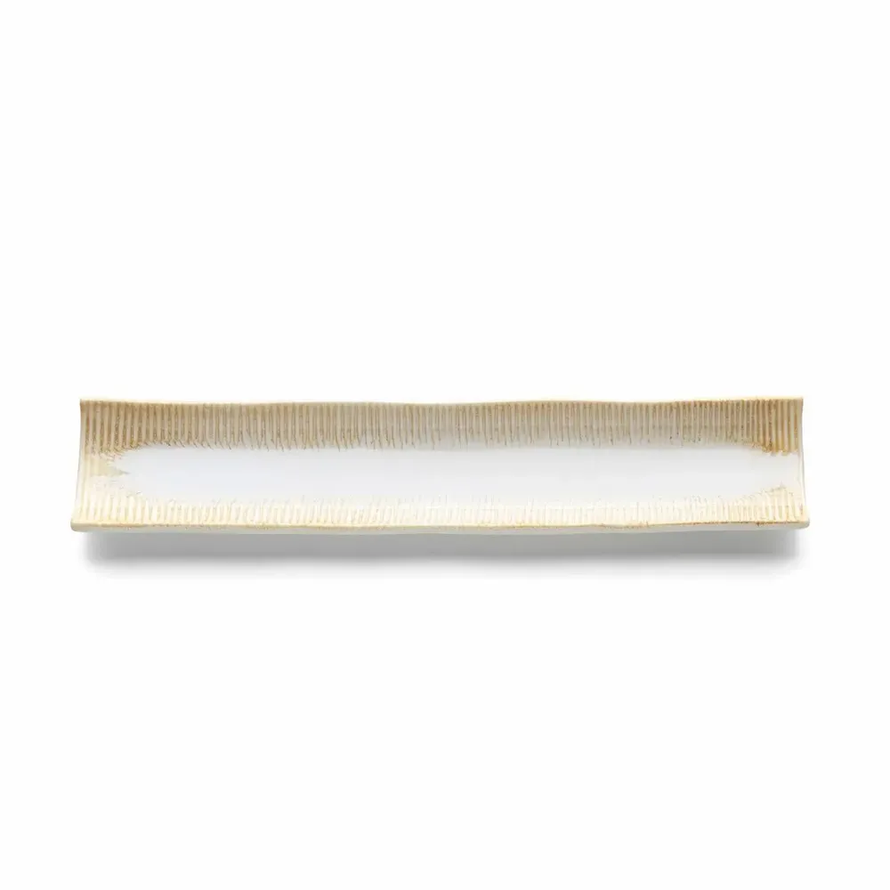 Platter and bowls - The Da Rocha Long Platter - White Honey - BAZAR BIZAR LIVING