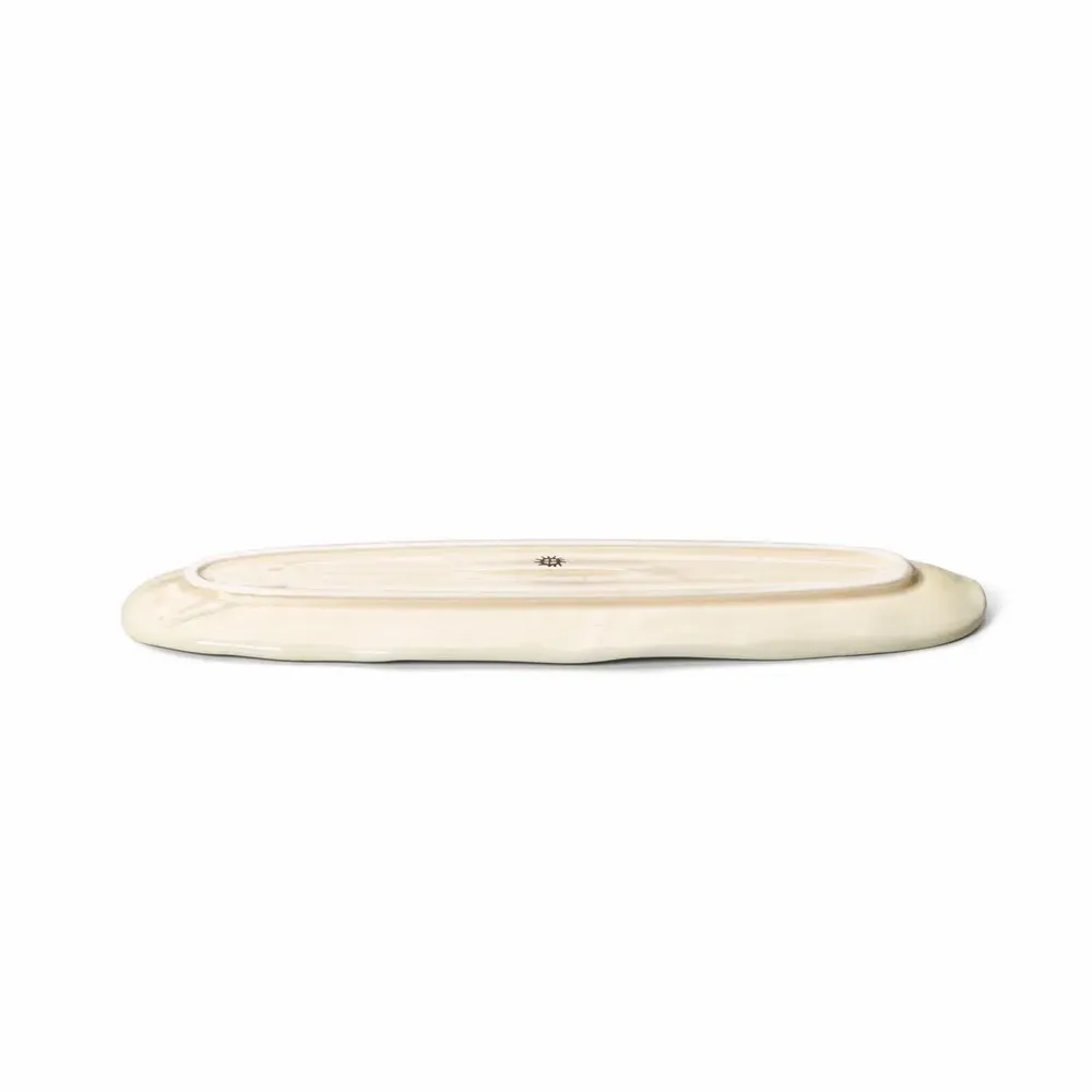 Platter and bowls - The Da Rocha Oval Platter - White Honey - BAZAR BIZAR LIVING