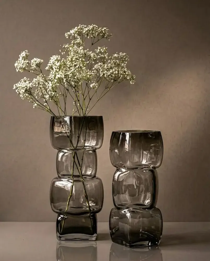 Vases - Le Vase Cubes – Gris Foncé – L - BAZAR BIZAR LIVING
