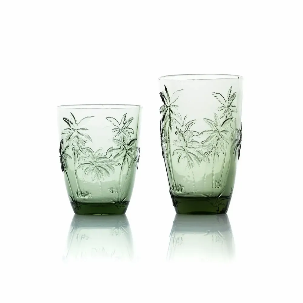 Glass - The Palm Breeze Highball - Green - BAZAR BIZAR LIVING