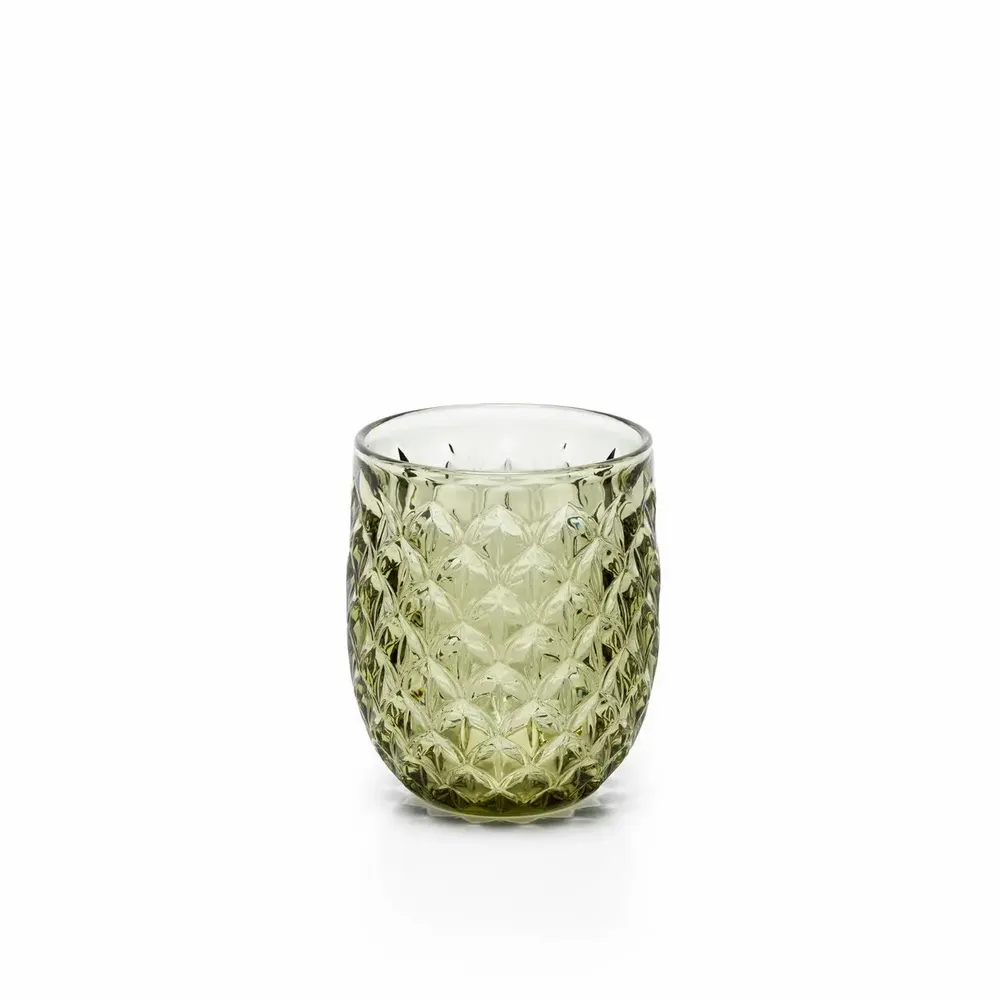 Glass - The Starbeam Water Glass - Olive Green - BAZAR BIZAR LIVING