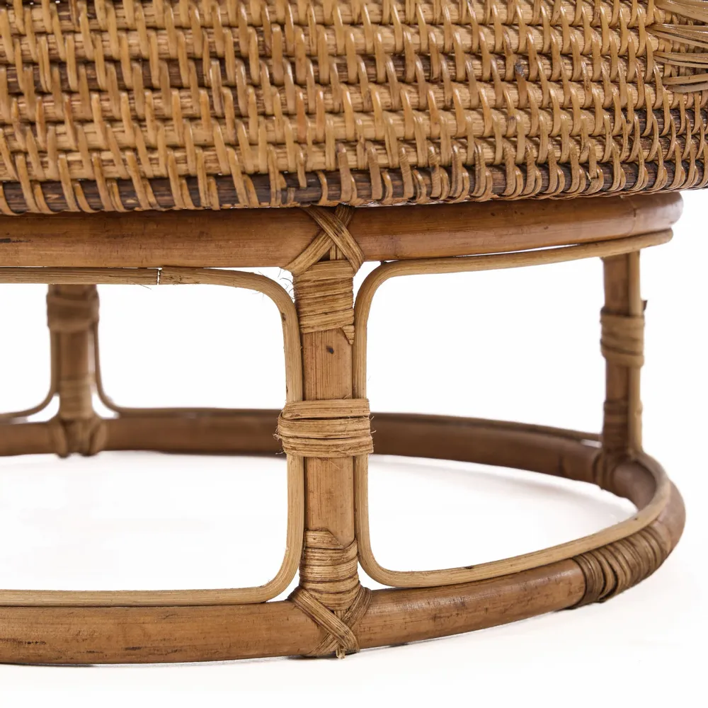 Platter and bowls - The Rattan Rise Tray - Natural Brown - BAZAR BIZAR LIVING