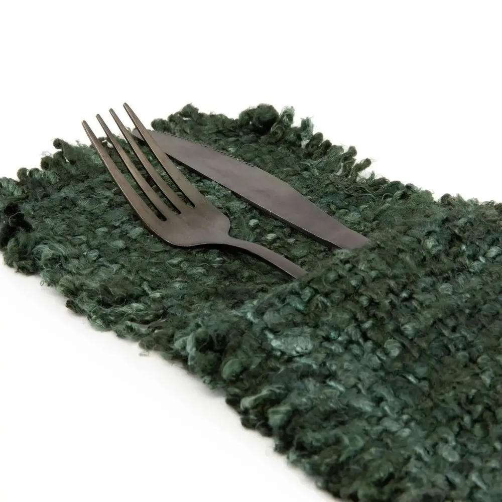 Linge de table textile - Le Porte-couverts Oh My Gee - Vert Forêt_40 - BAZAR BIZAR LIVING