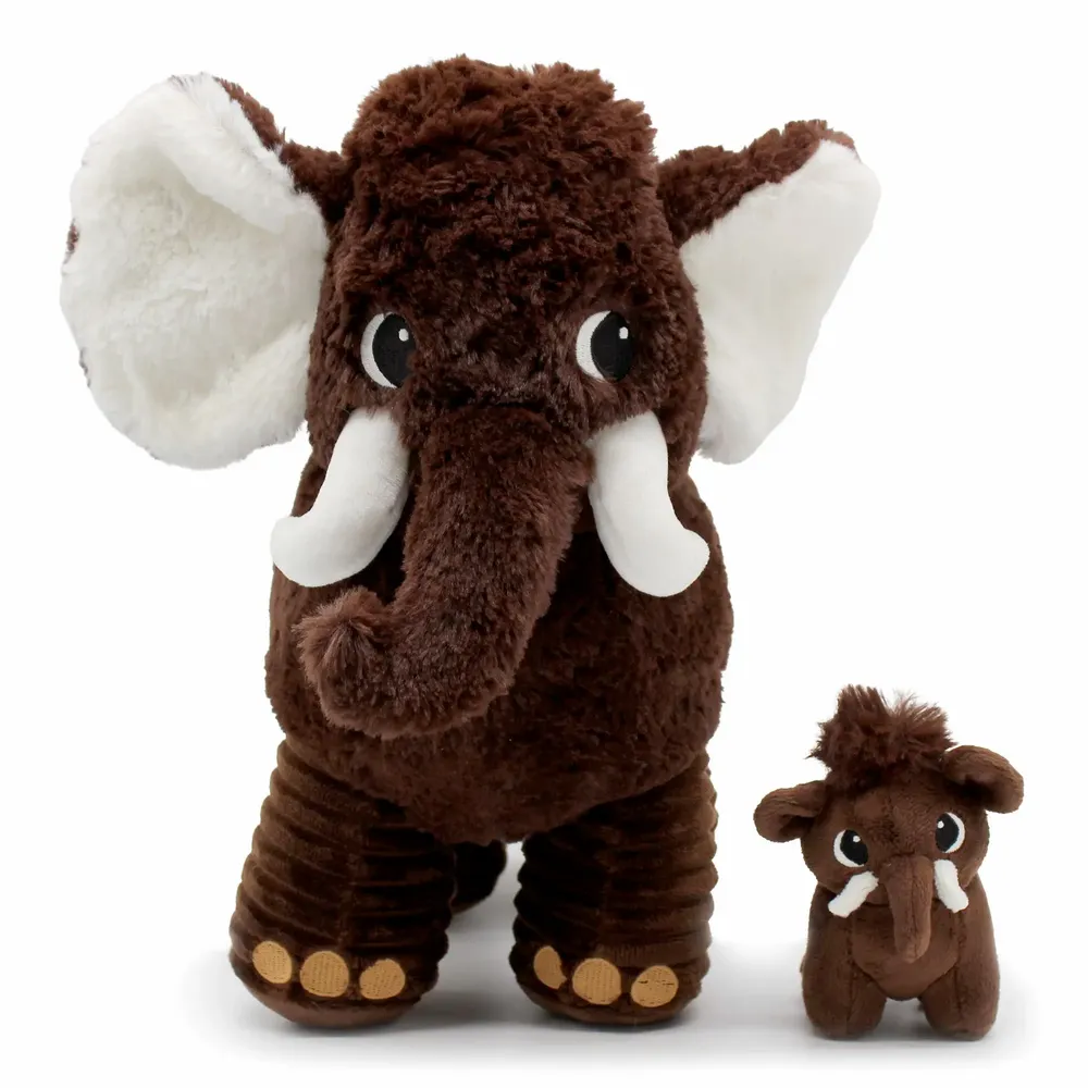 Soft toy - Mammouth Daddy-Baby Plush The Ptipotos - LES DEGLINGOS