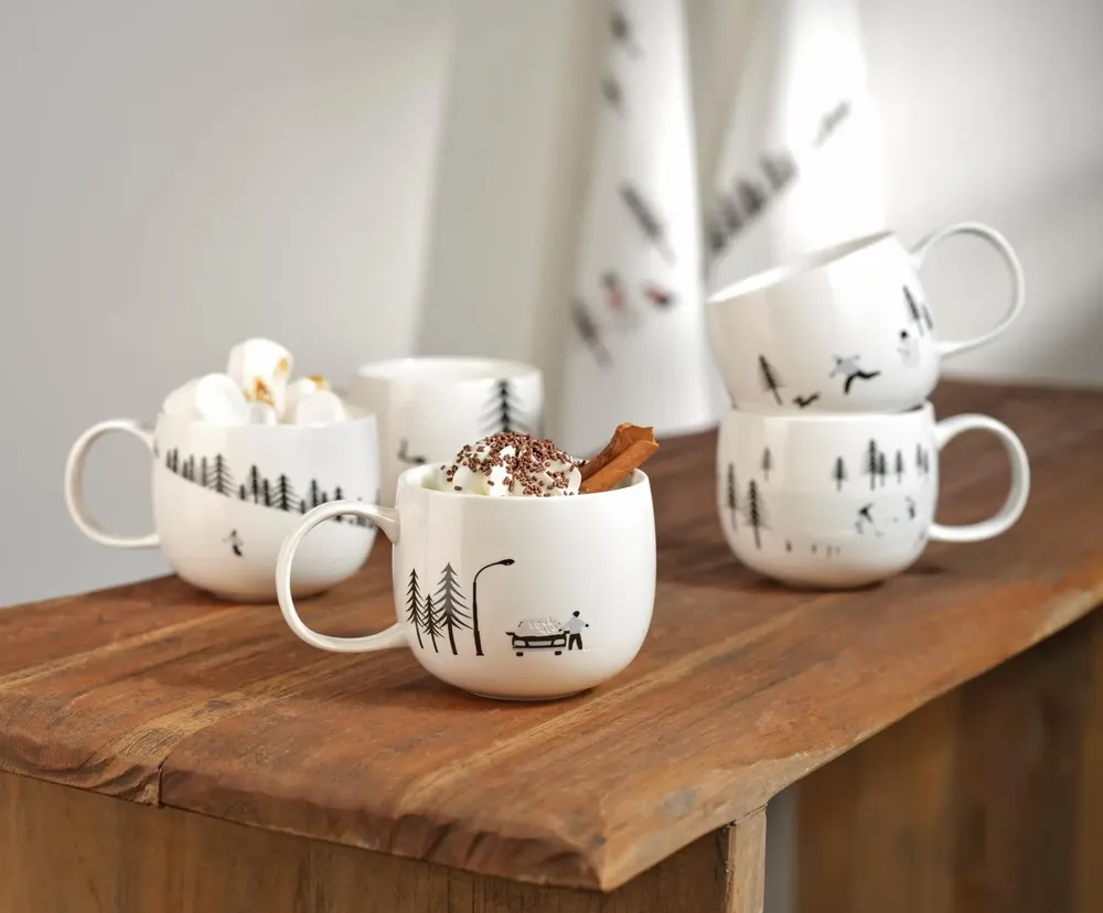 Objets de décoration - Mugs JOY Snow Tracks - ASA SELECTION