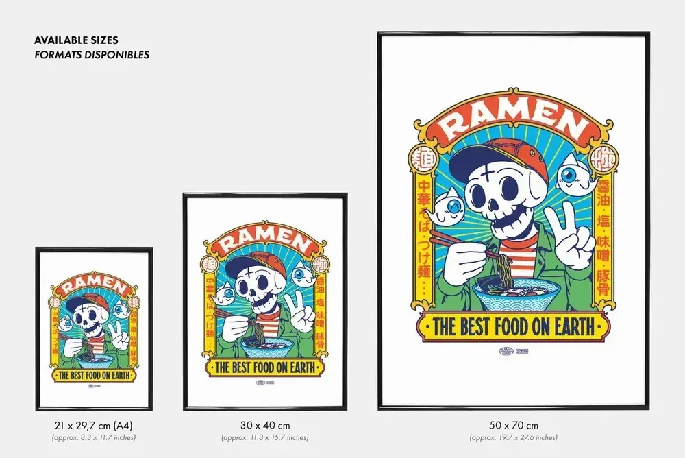 Poster - Print " Best Food” - Size 50x70 cm, 30x40 cm or A4 - YEAAAH! STUDIO