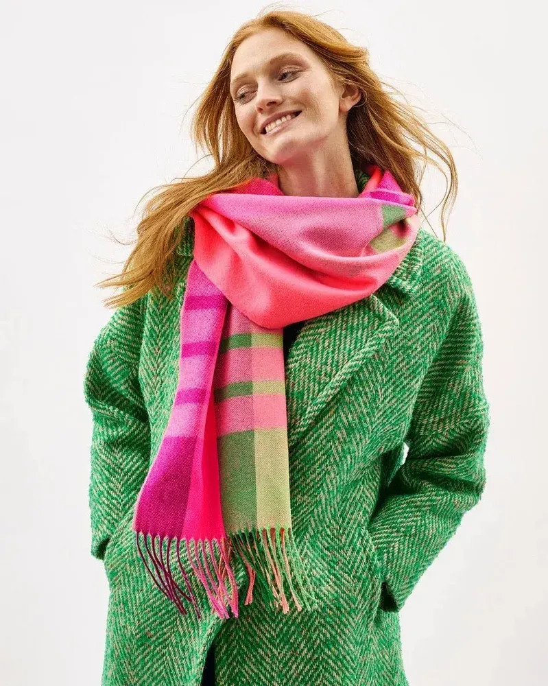 Foulards et écharpes - Oh My My Neon Stripe Wide Merino Scarf - AVOCA