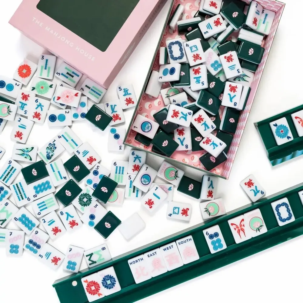 Gifts - Green & White House Tiles - THE MAHJONG HOUSE