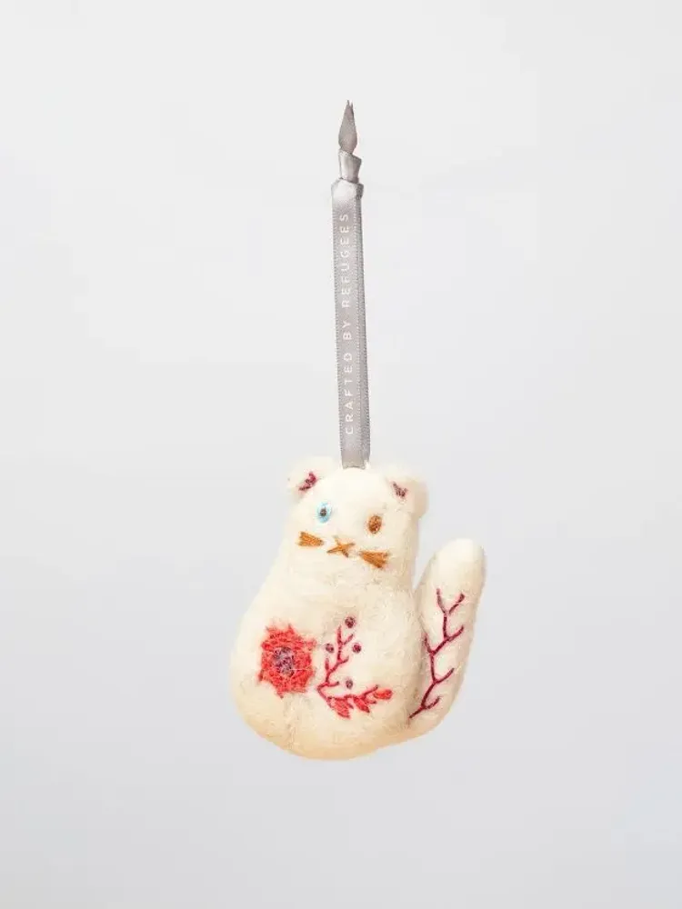 Christmas garlands and baubles - Handcrafted Quirky Cat Christmas Ornament - UNHCR/MADE51