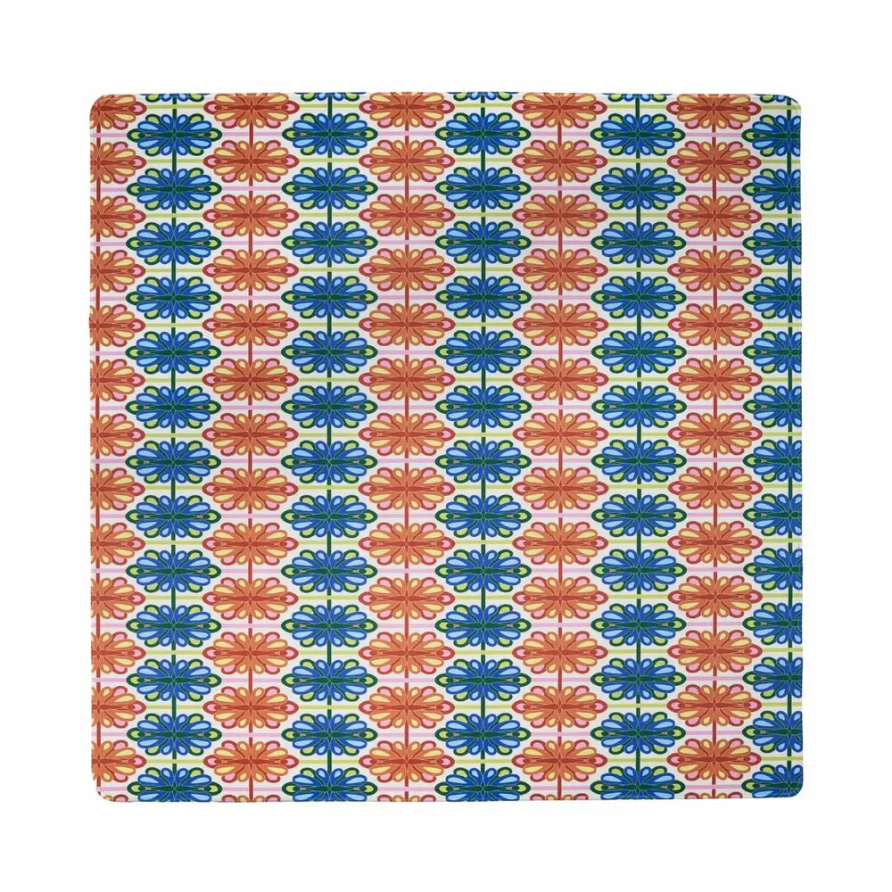 Gifts - Mod Bird Bam & Plaid Double-Sided Mahjong Mat - THE MAHJONG HOUSE