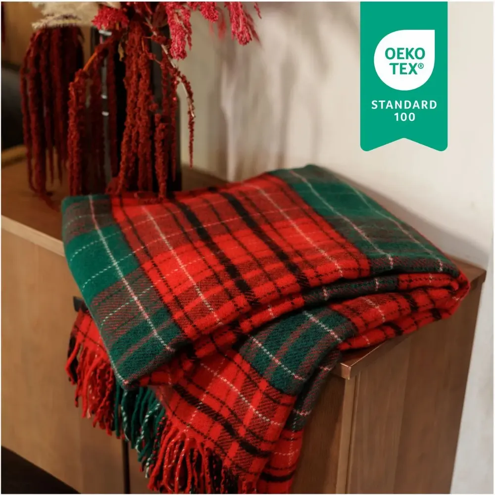 Plaids - Plaid de Noël en laine de Nouvelle-Zélande - LANAVITTA