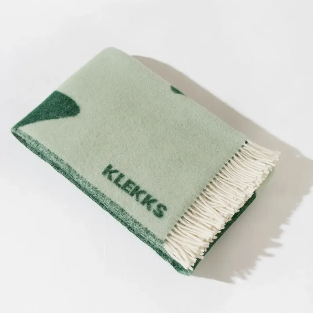 Plaids - Plaid en laine vert - KLEKKS NO. 18 - KLEKKS