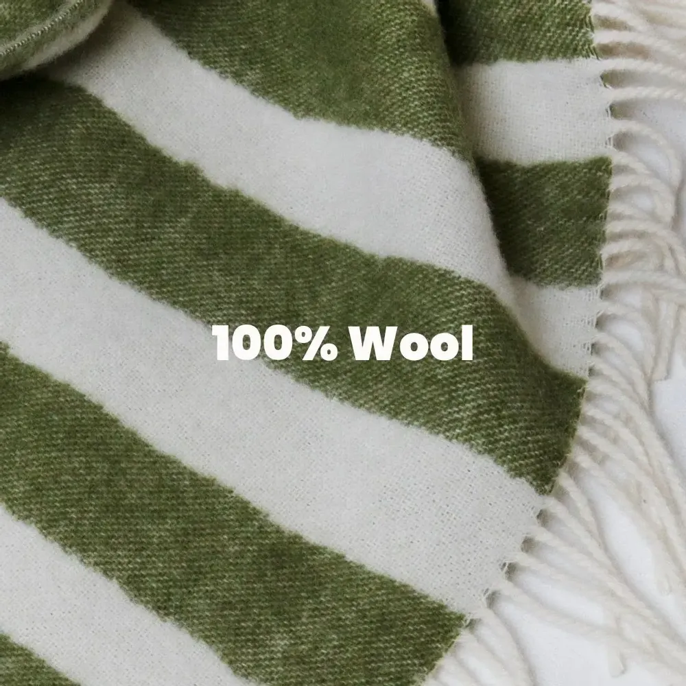 Plaids - Plaid en laine vert - KLEKKS NO. 34 - KLEKKS