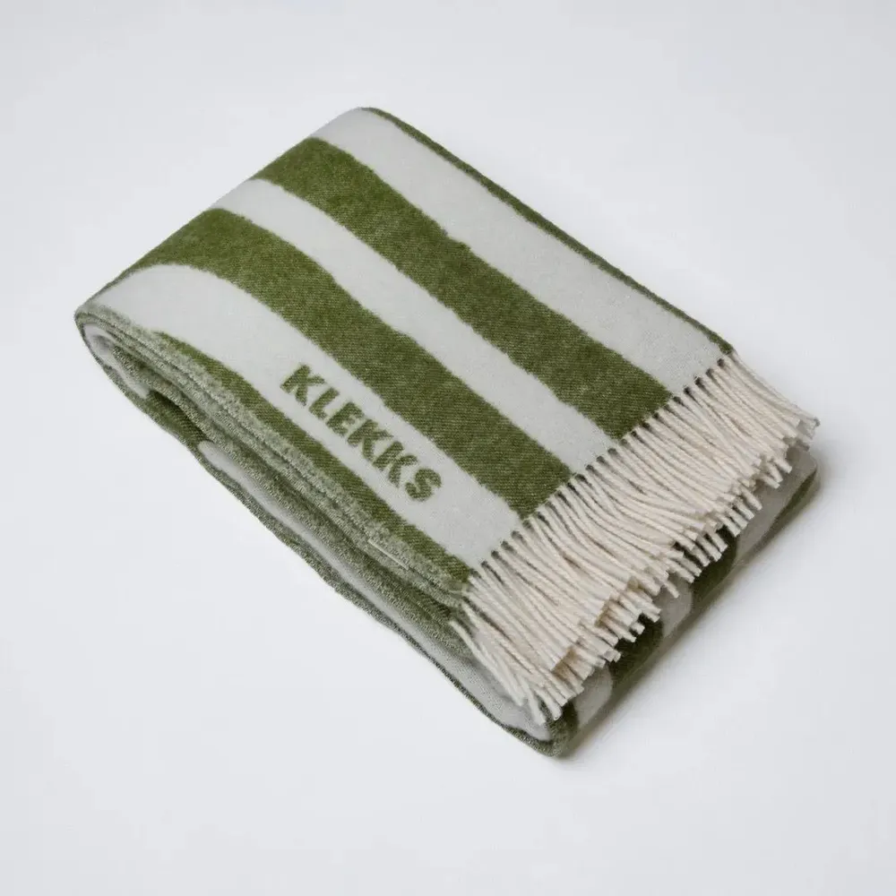 Plaids - Plaid en laine vert - KLEKKS NO. 34 - KLEKKS