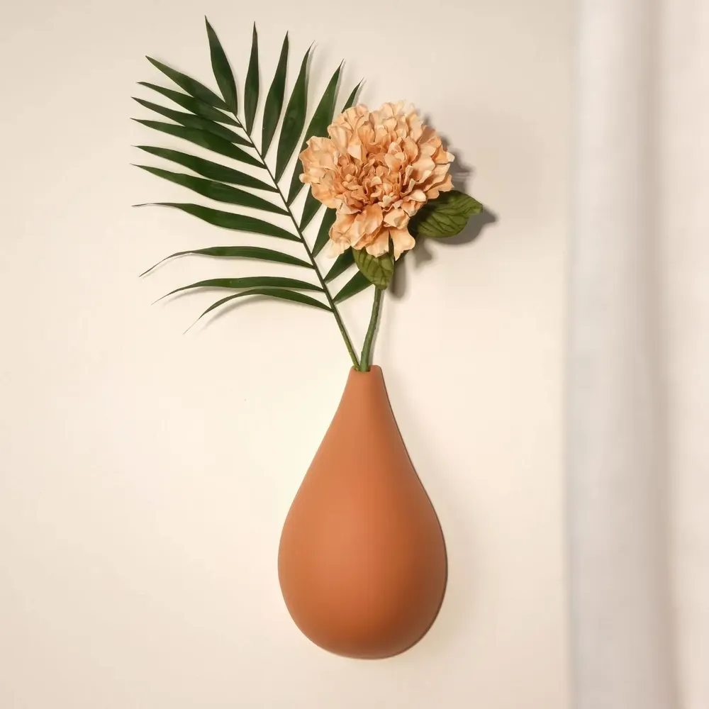 Outdoor decorative accessories - DROP OF EARTH (soliflora for dried flowers) - MONOCHROMIC CERAMIC