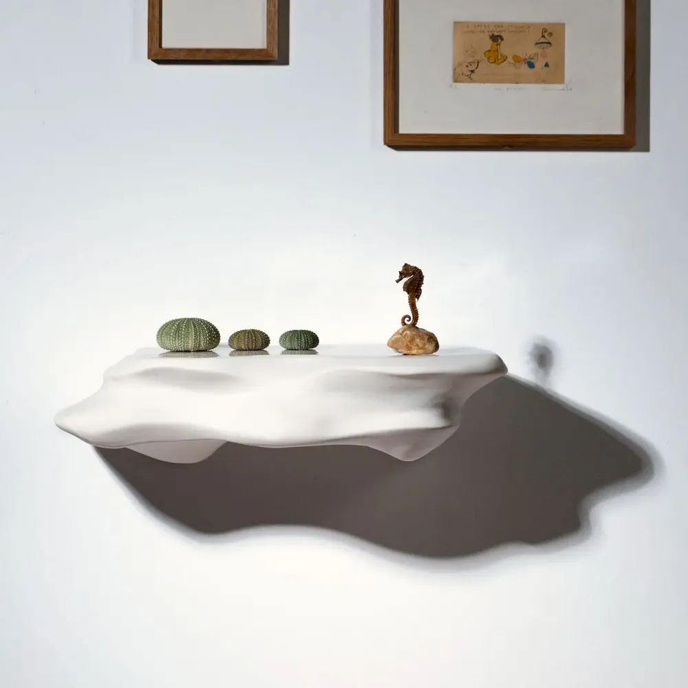Decorative objects - STRAT (wall shelf) - MONOCHROMIC CERAMIC