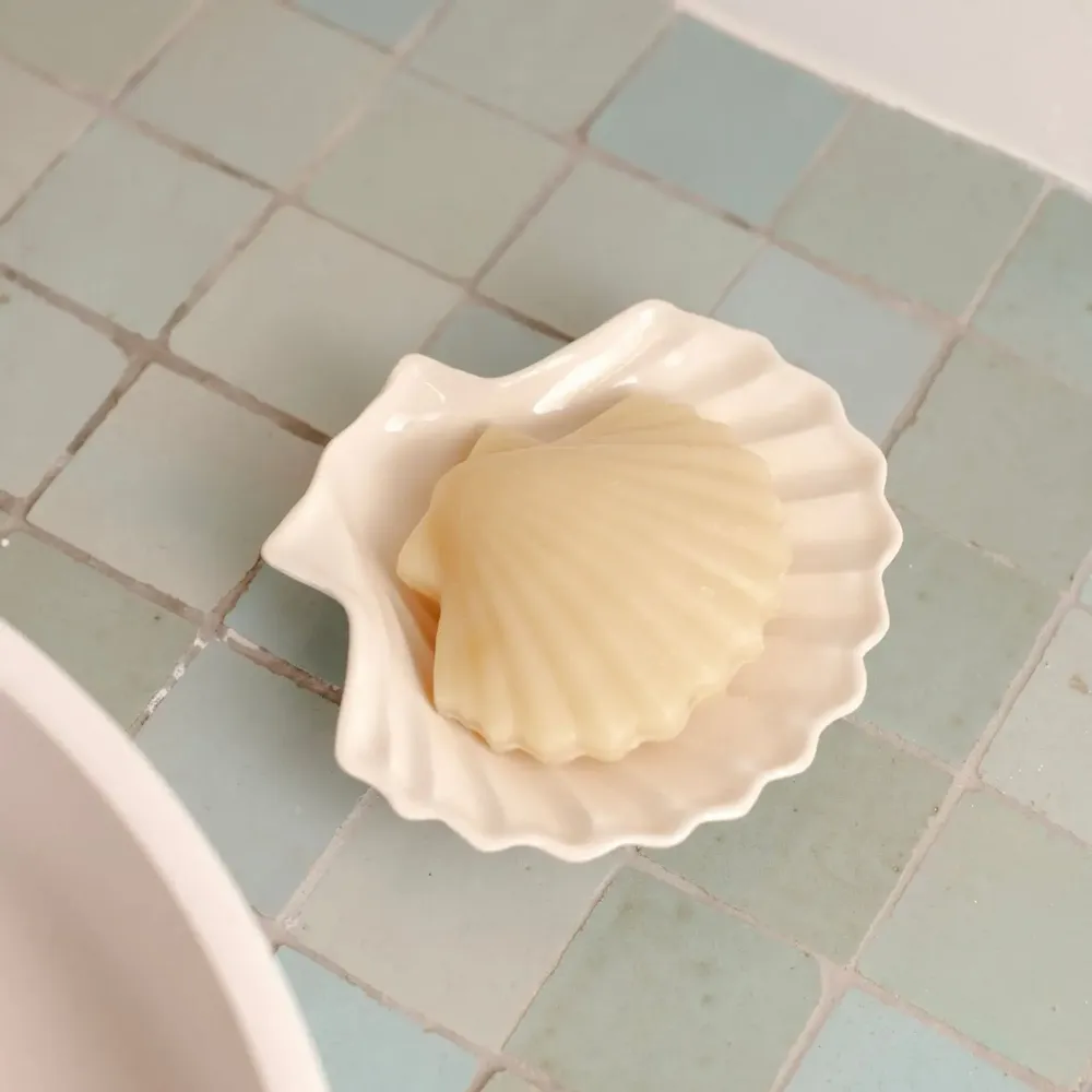 Cadeaux - COFFRET SAVON PORTE SAVON CALYPSO - MONOCHROMIC CERAMIC