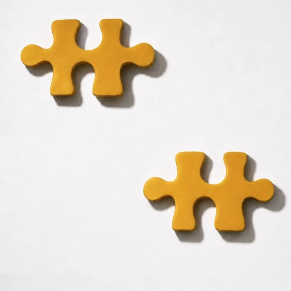 Outdoor decorative accessories - PUZZLE - MONOCHROMIC CERAMIC