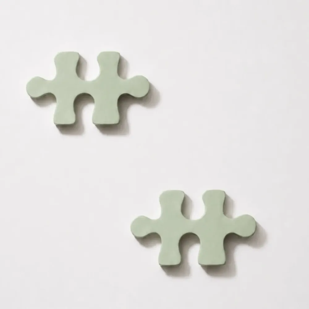 Outdoor decorative accessories - PUZZLE - MONOCHROMIC CERAMIC