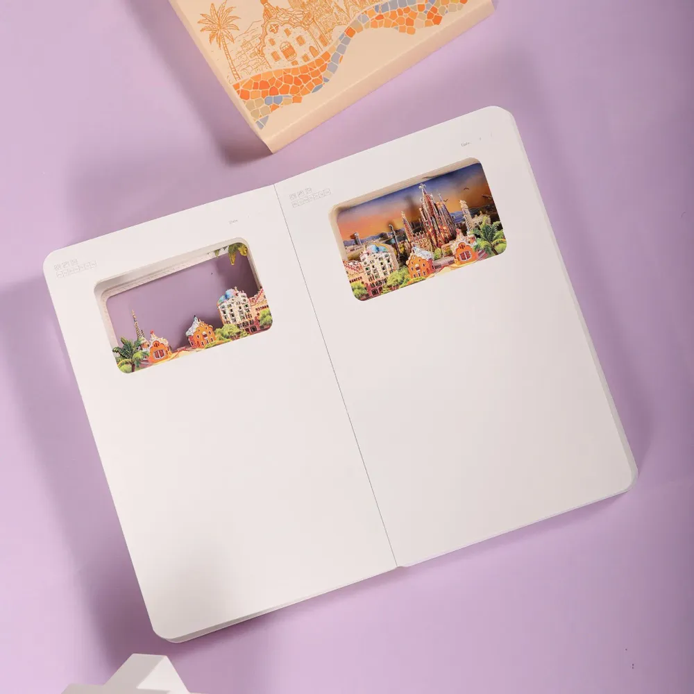 Stationery - 3D Paper Art Notebook — Barcelona - BUDDHIHERZ