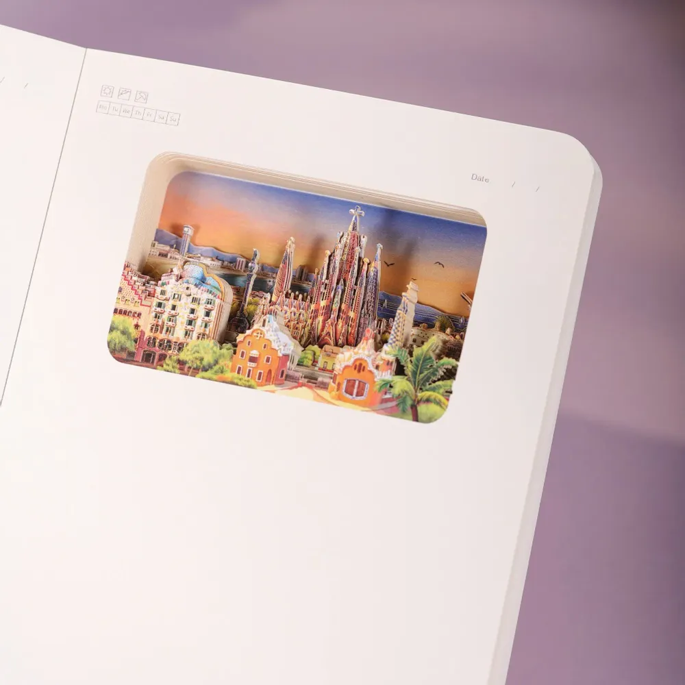 Stationery - 3D Paper Art Notebook — Barcelona - BUDDHIHERZ