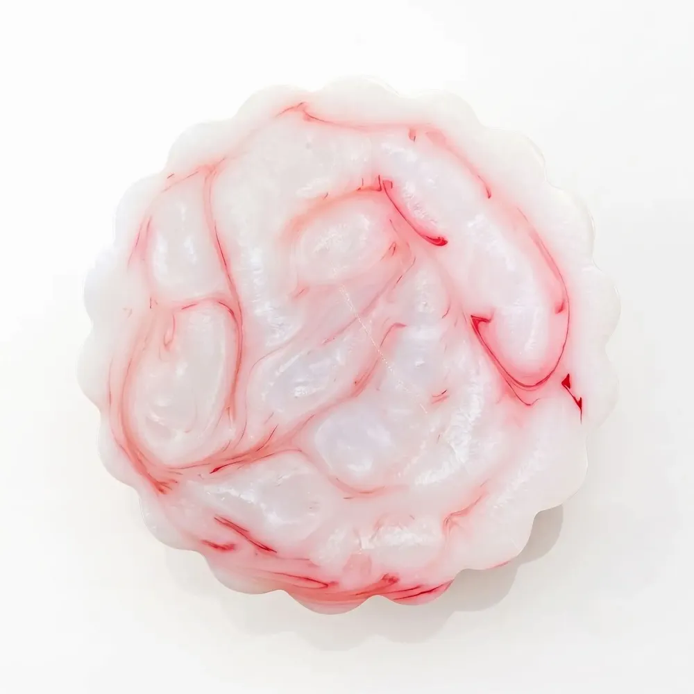 Flatware - Scalloped Pastry Stand | Hand-poured Resin | 7 Inch - CASA AMAROSA