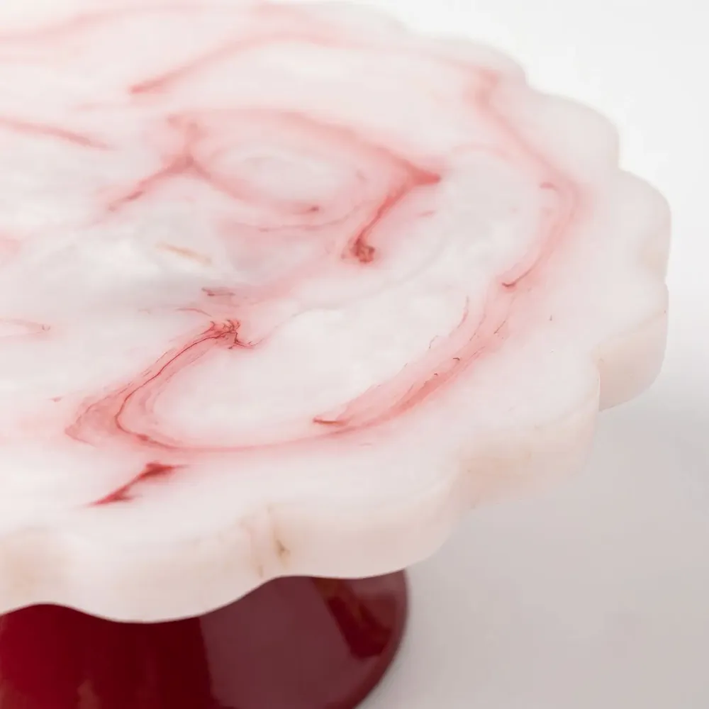 Flatware - Scalloped Pastry Stand | Hand-poured Resin | 7 Inch - CASA AMAROSA