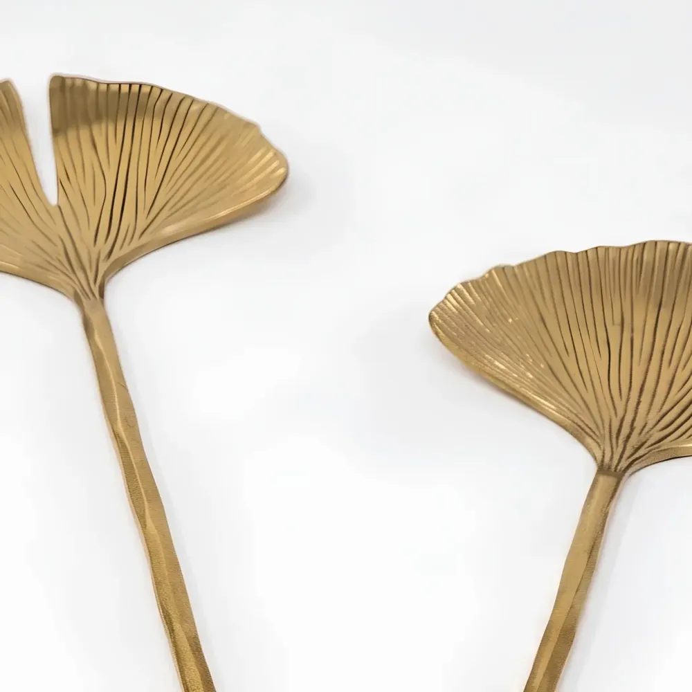 Kitchen utensils - Shell Salad Server | Brass Finish Stainless Steel | 10 Inch - CASA AMAROSA