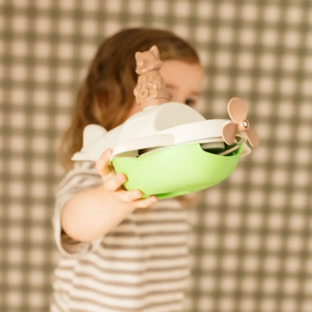 Toys - Moccha seaplane boat - Bath toy made in France and recycled - SIMPLE. (BY LE JOUET SIMPLE)