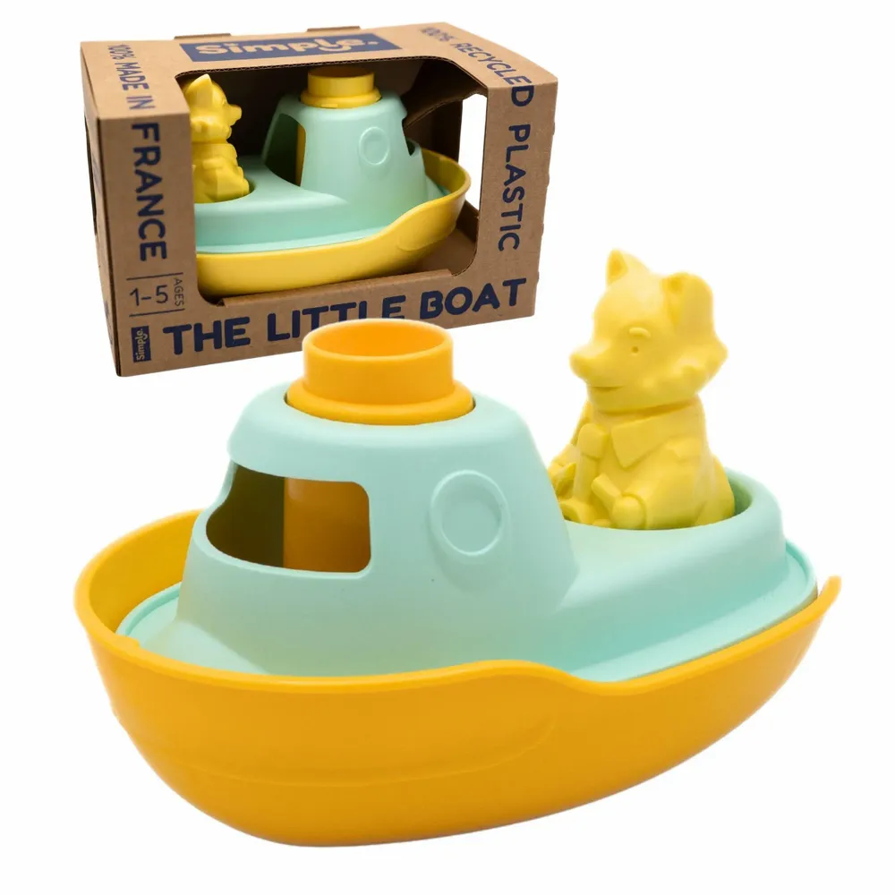 Jouets enfants - Bateau Pastel - Jouet de bain fabriqué en France en matière recyclée - SIMPLE. (BY LE JOUET SIMPLE)