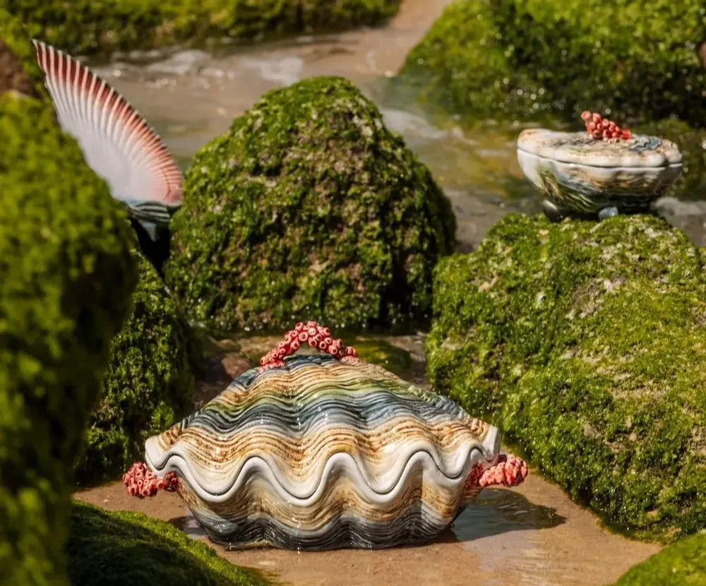 Assiettes au quotidien - Oysters and Scallops - BORDALLO PINHEIRO