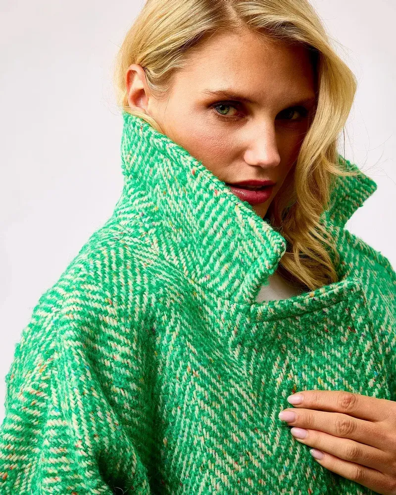 Prêt-à-porter - Oh My My Emerald Donegal Wool & Mohair Coat - AVOCA