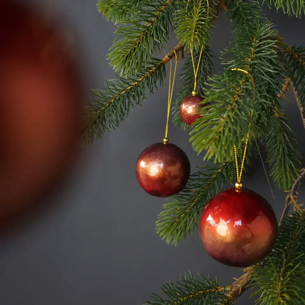 Other Christmas decorations - X-mas balls with overlapping colours set of 4 - KINTA
