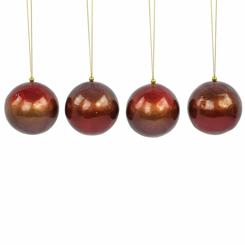 Other Christmas decorations - X-mas balls with overlapping colours set of 4 - KINTA