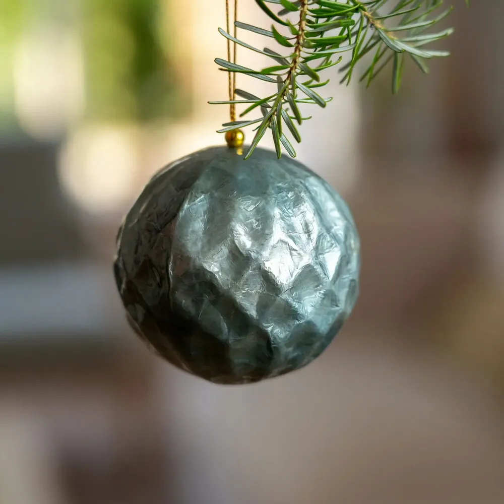 Autres décorations de Noël - Boules de Noël en relief, tourbillon et gaufre, lot de 4, NJ26 - KINTA