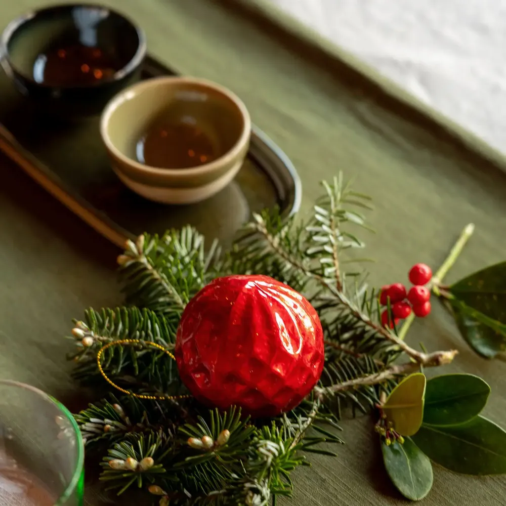 Autres décorations de Noël - Boules de Noël en relief, tourbillon et gaufre, lot de 4, NJ26 - KINTA