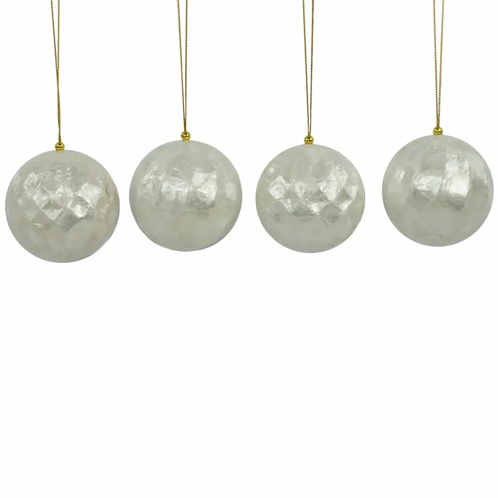 Autres décorations de Noël - Boules de Noël en relief, tourbillon et gaufre, lot de 4, NJ26 - KINTA