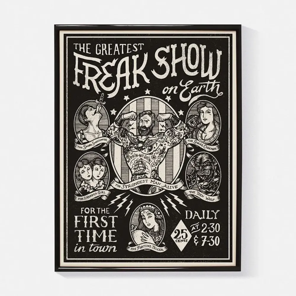 Affiches - Affiche "Freak Show" (Format 30x40cm) - YEAAAH! STUDIO